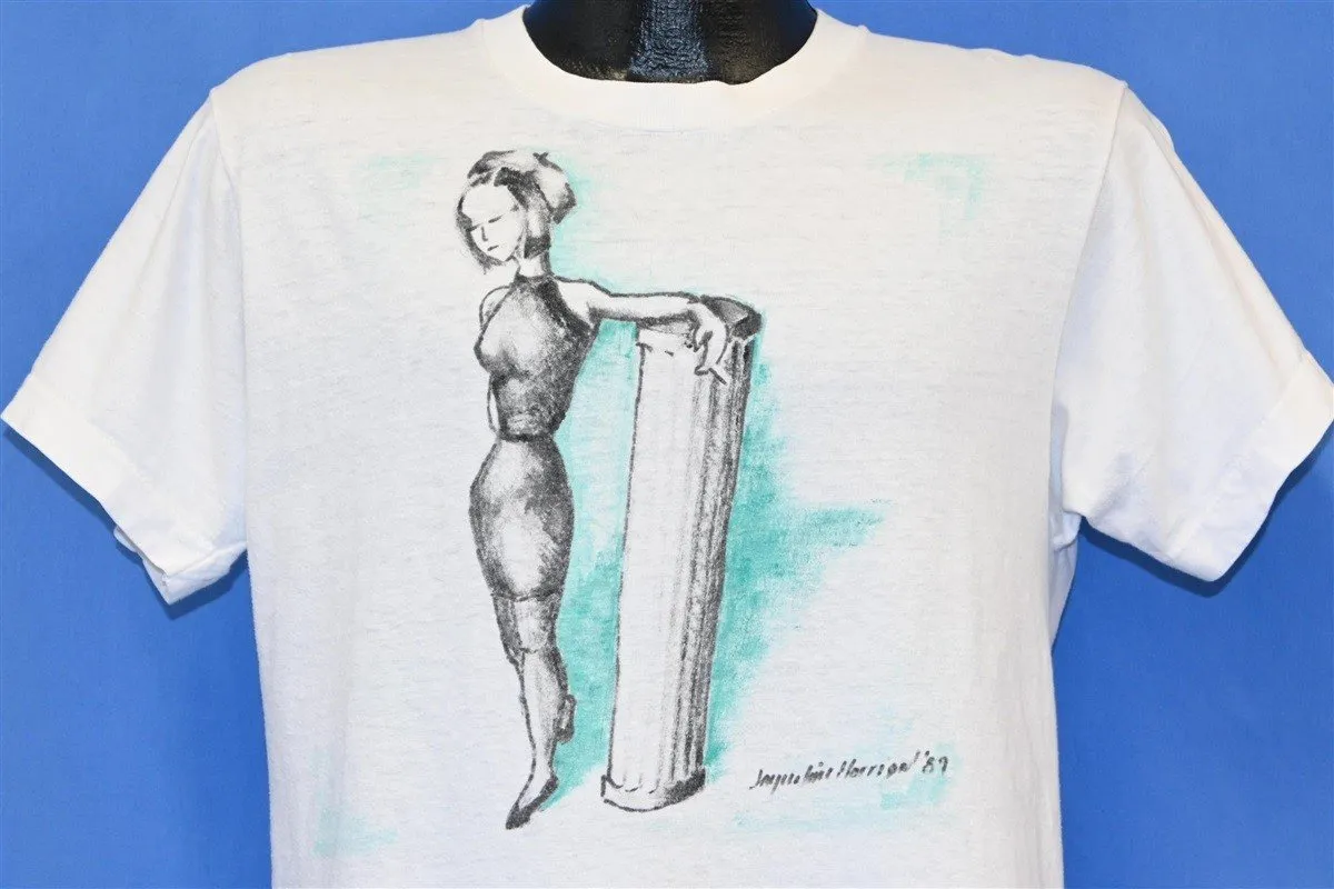 80s Woman With Pillar Jacqueline Harrigan '89 t-shirt Medium