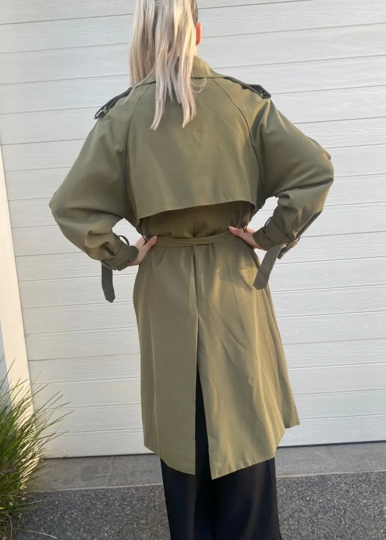 Ava Trench Coat - Khaki