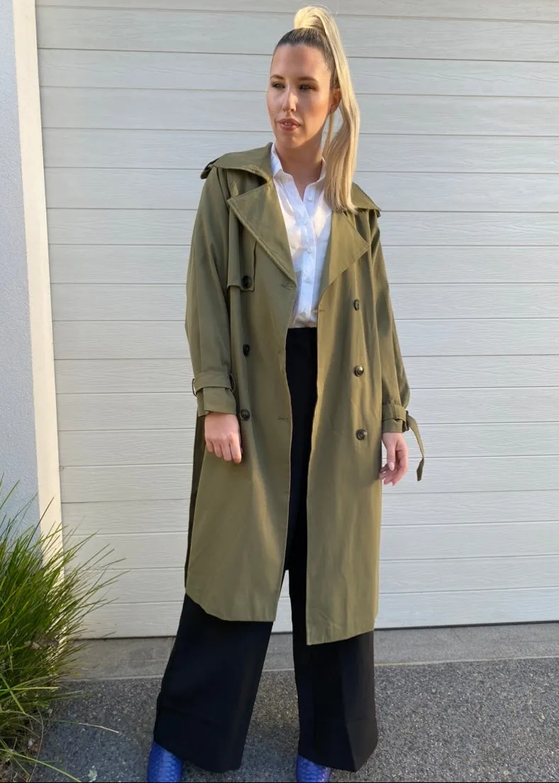 Ava Trench Coat - Khaki