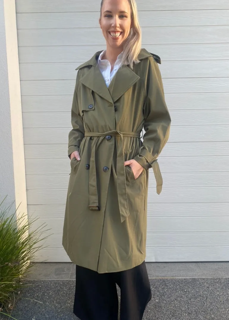 Ava Trench Coat - Khaki