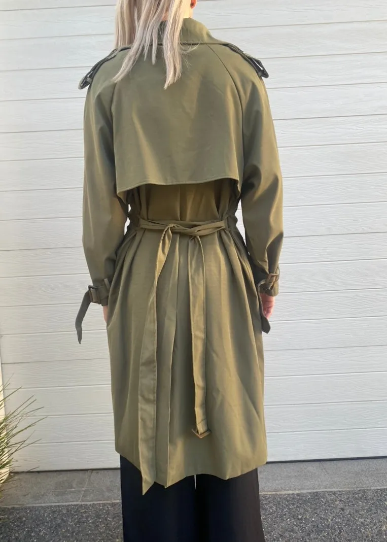 Ava Trench Coat - Khaki