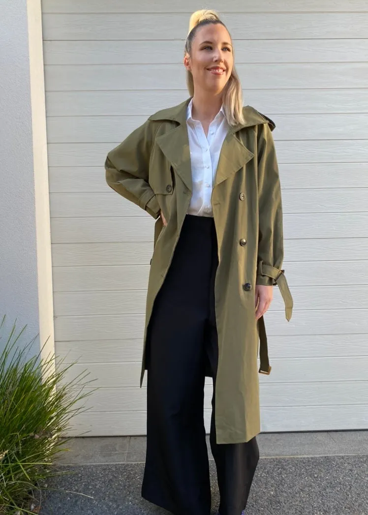 Ava Trench Coat - Khaki