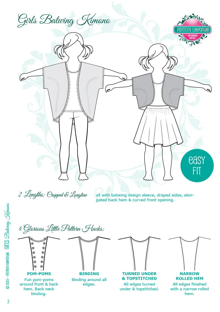 Batwing Jacket | Kids Sewing Pattern