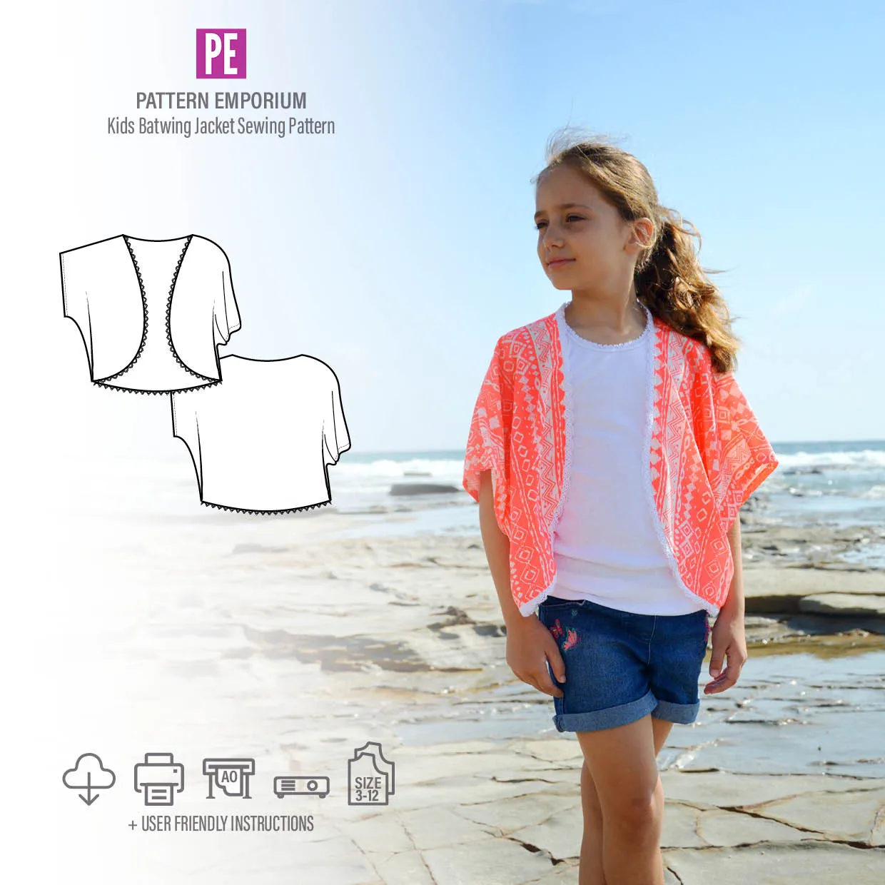 Batwing Jacket | Kids Sewing Pattern