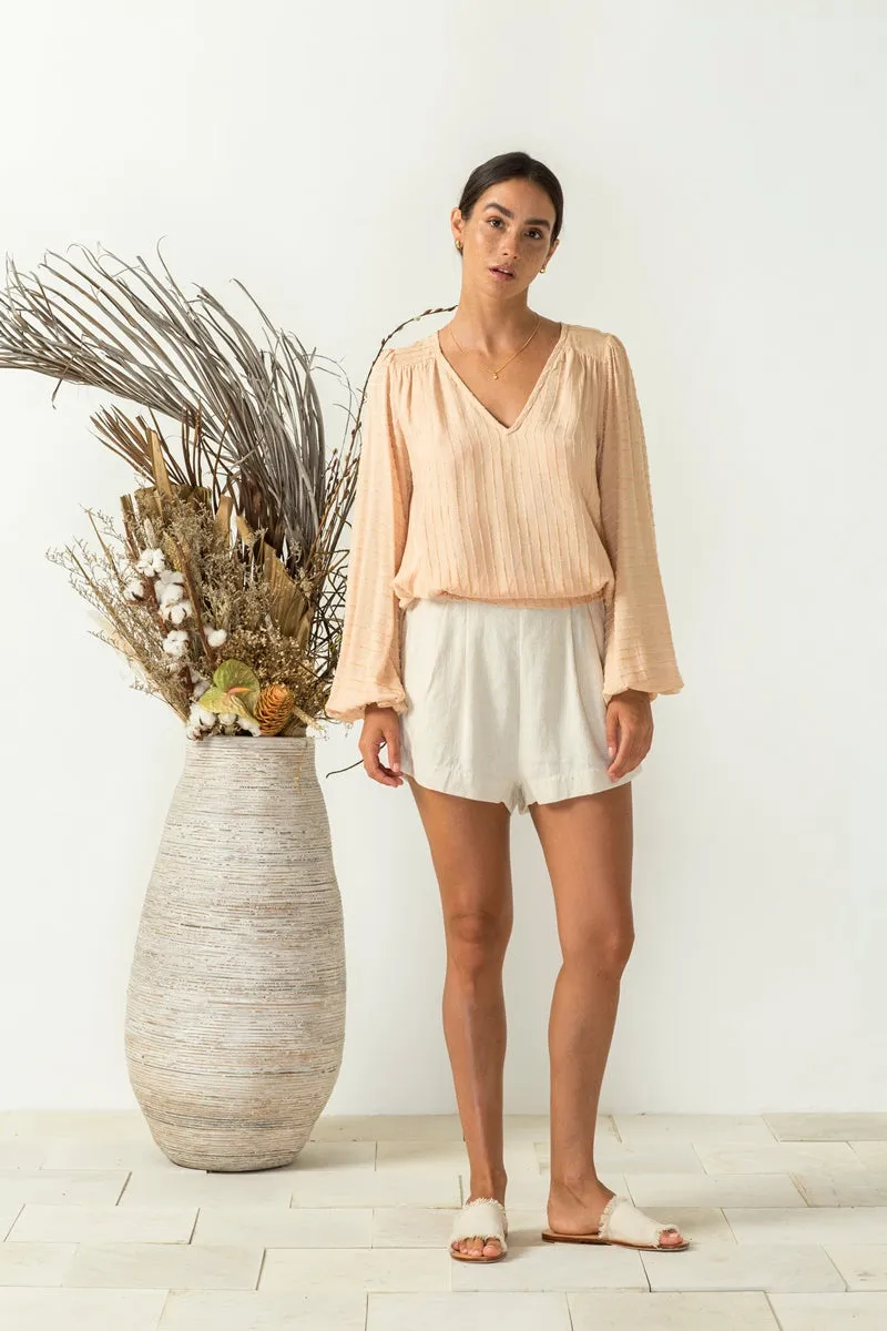 Bird & Kite - Liliana Blouse - Stripe Peach