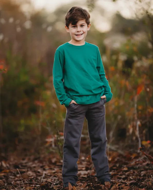 Boys Soft Cotton Jersey Long Sleeve Tee | Road