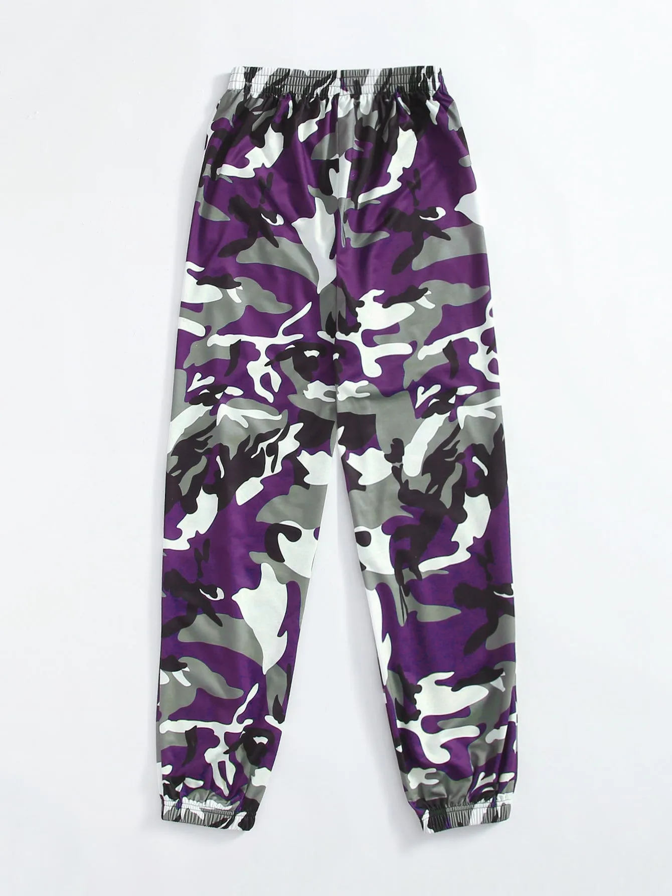 Camo Elastic Waist Sweatpants