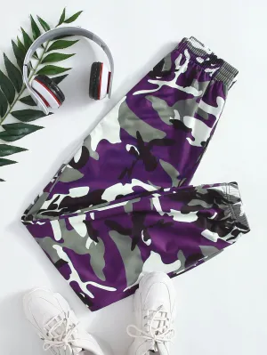 Camo Elastic Waist Sweatpants