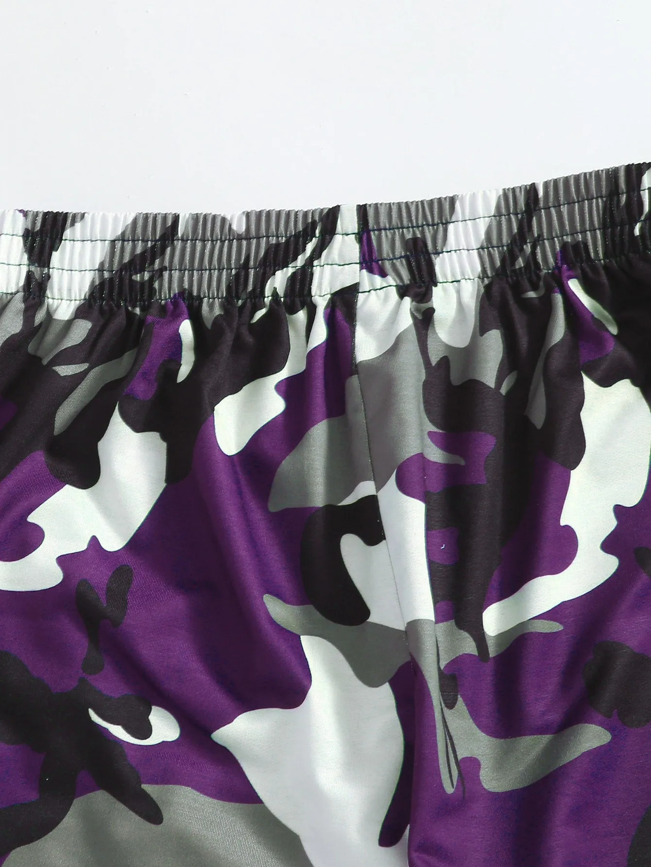 Camo Elastic Waist Sweatpants