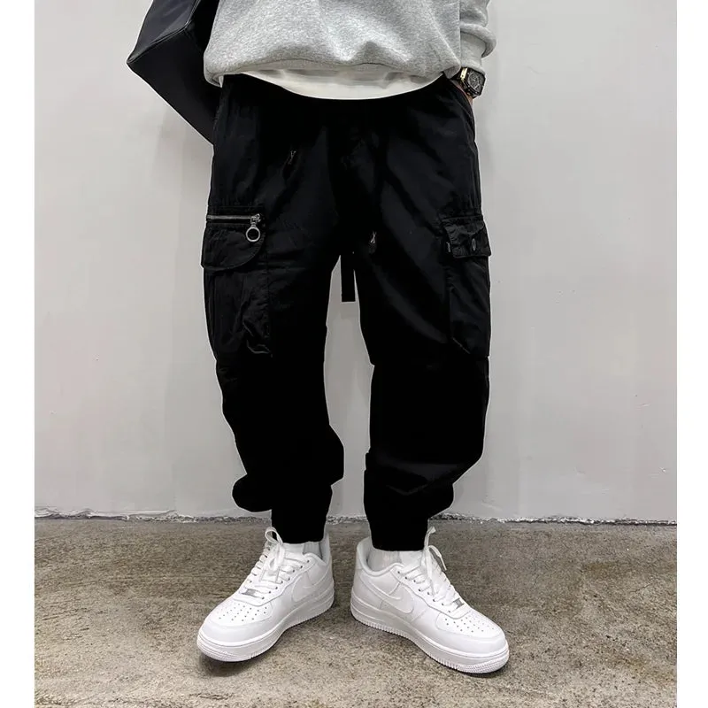 Casual Solid Cotton Cargo Pants