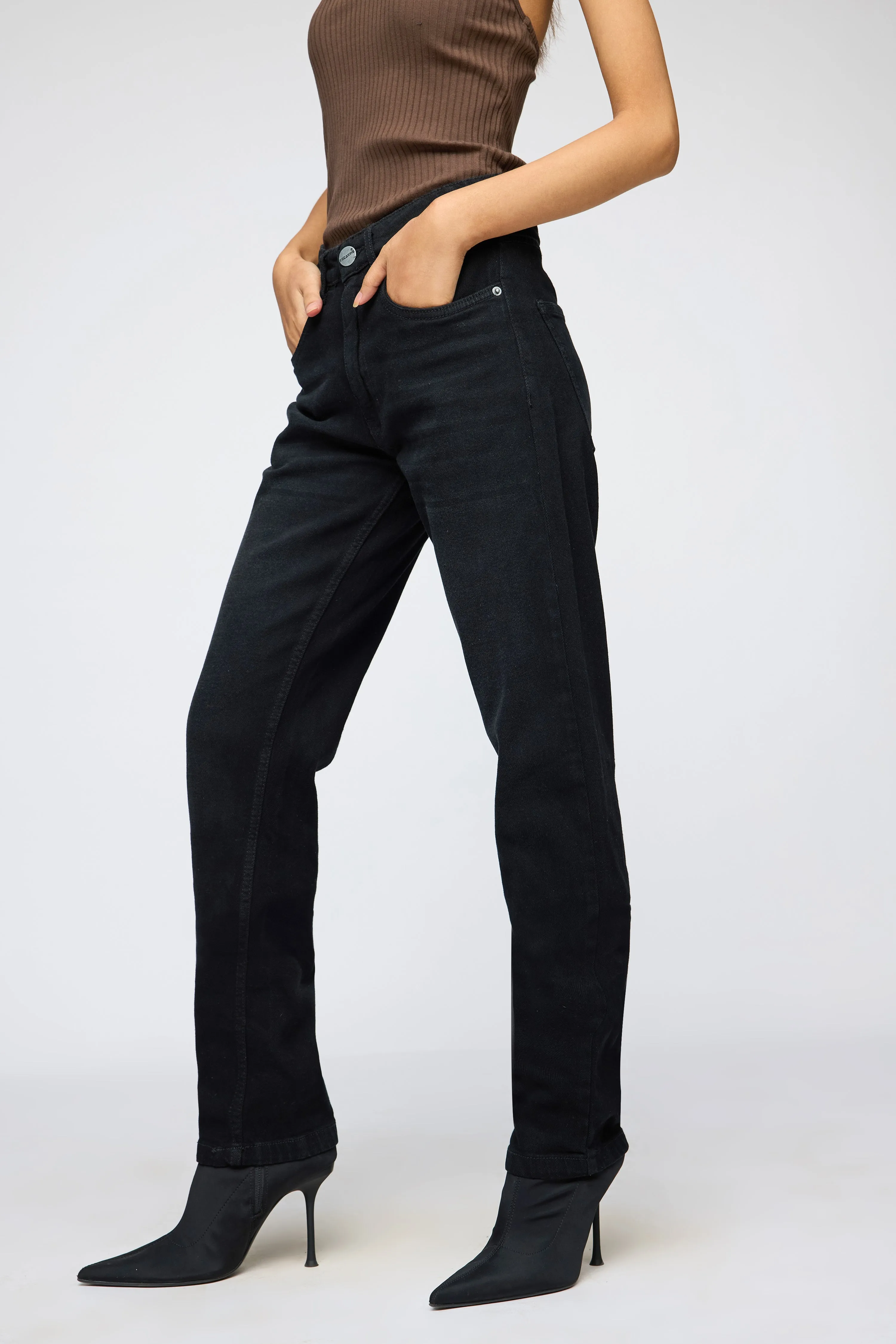 Classic Black Tapered Jeans