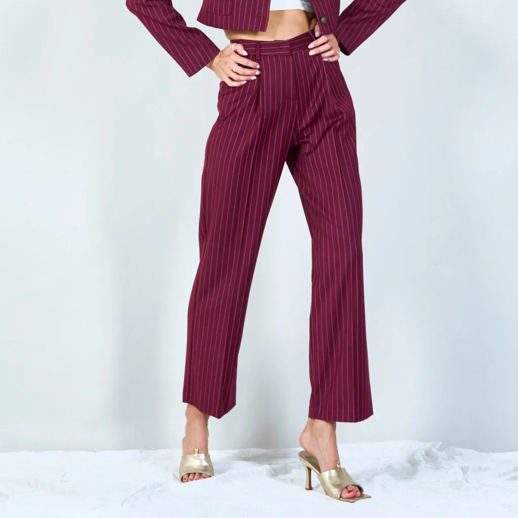 Classic pinstripe tailored pants wholesale