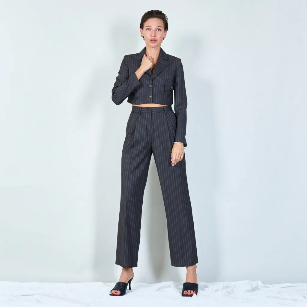 Classic pinstripe tailored pants wholesale