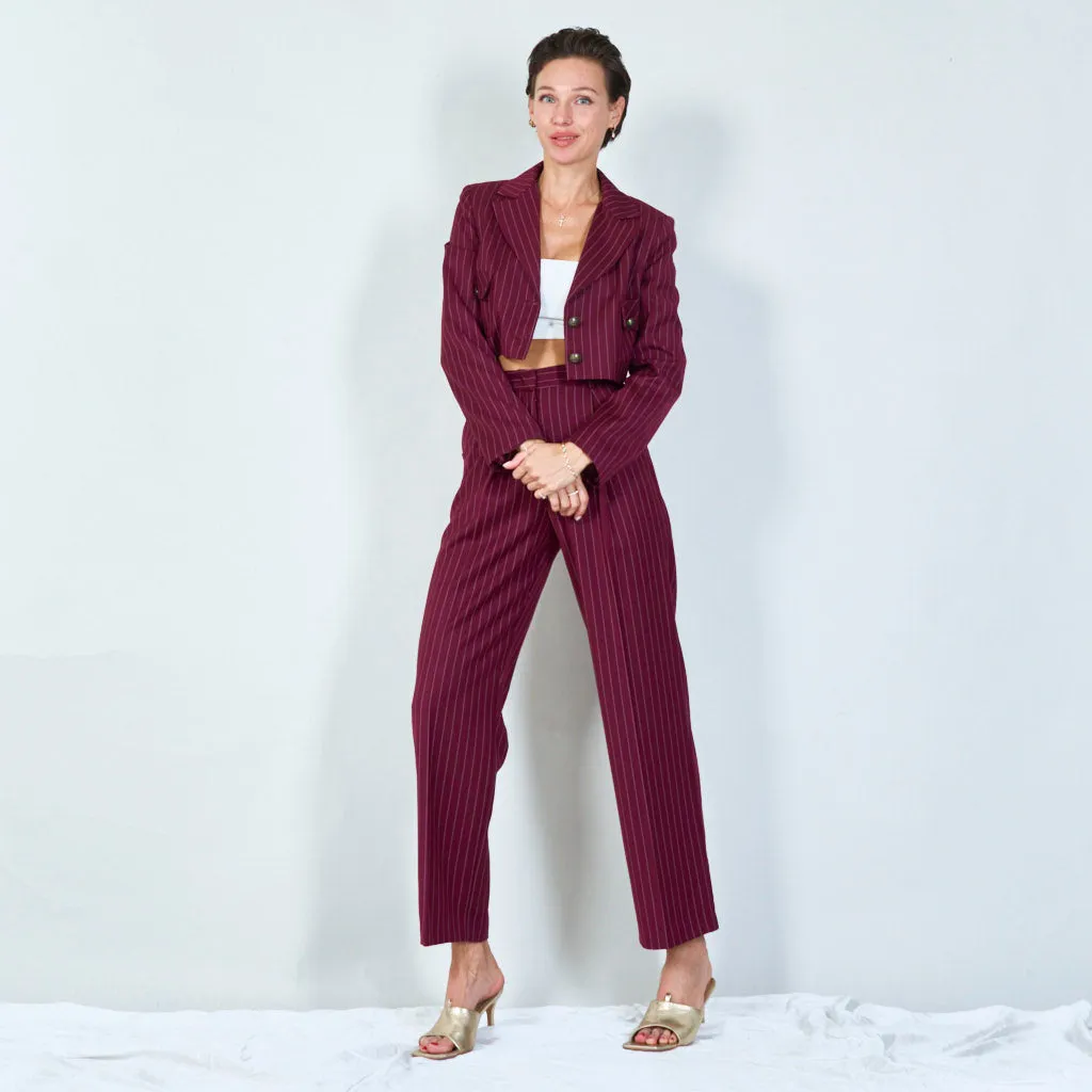 Classic pinstripe tailored pants wholesale