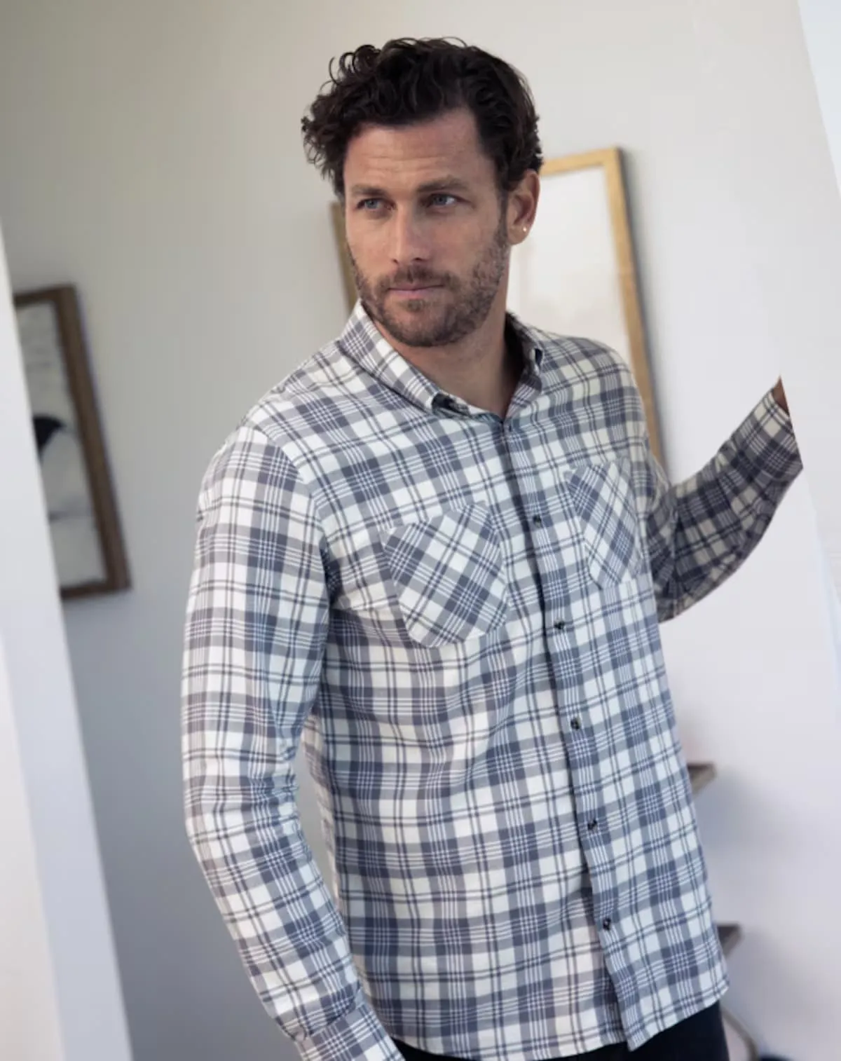 Cloud Flannel Plaid