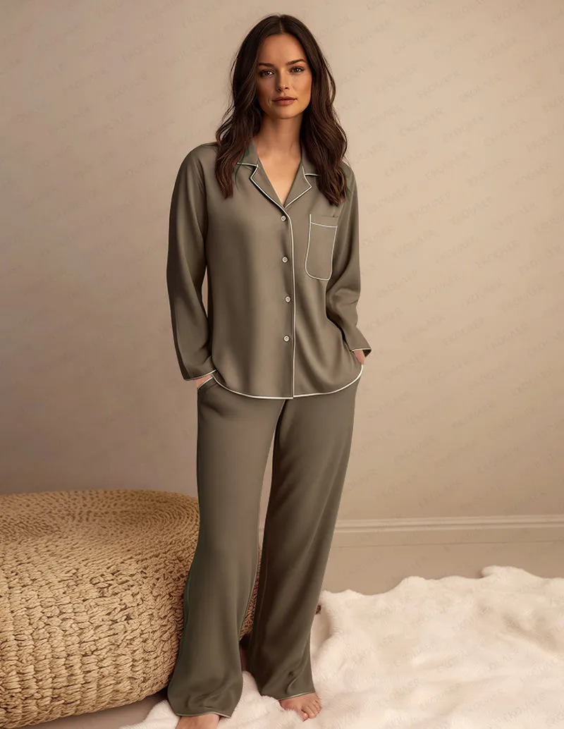 Effortless Comfy Satin Loungewear Set