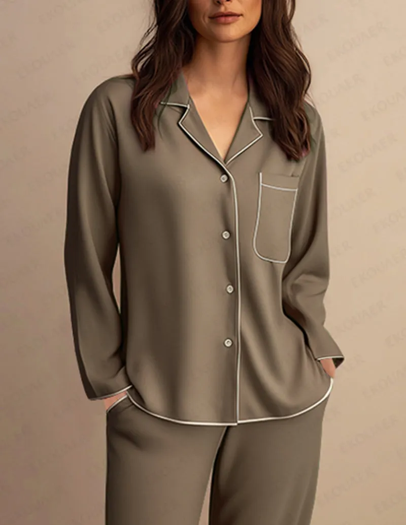 Effortless Comfy Satin Loungewear Set