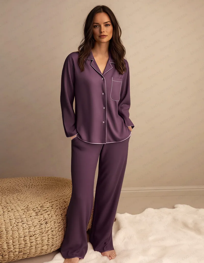 Effortless Comfy Satin Loungewear Set