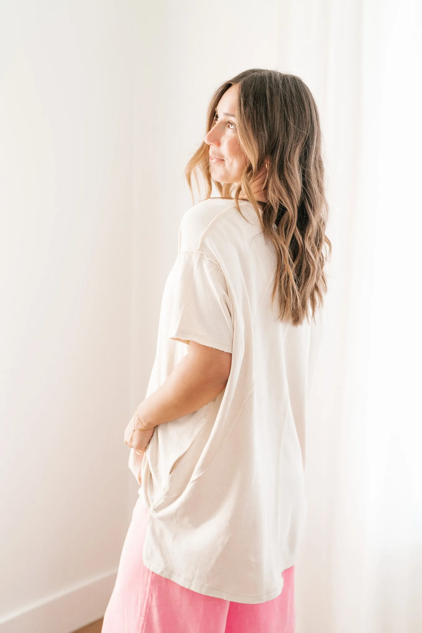 Effortless Edge Short Sleeve Relaxed Top