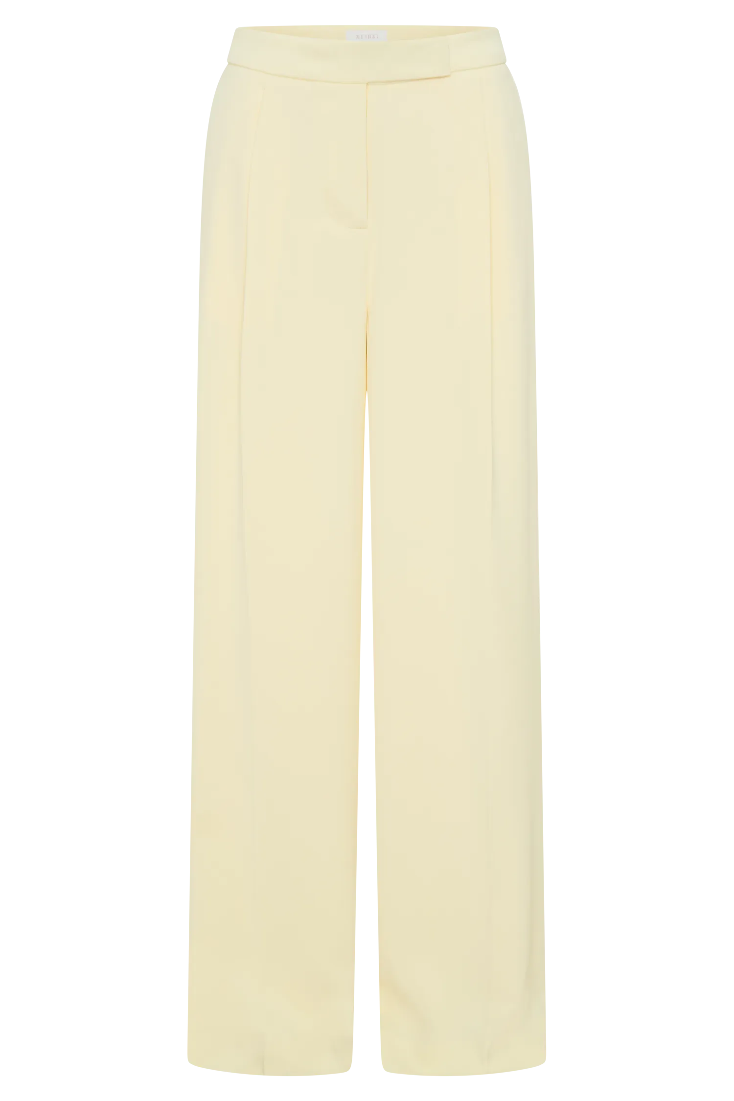 Faith Suiting Wide Leg Pant - Lemon Cream