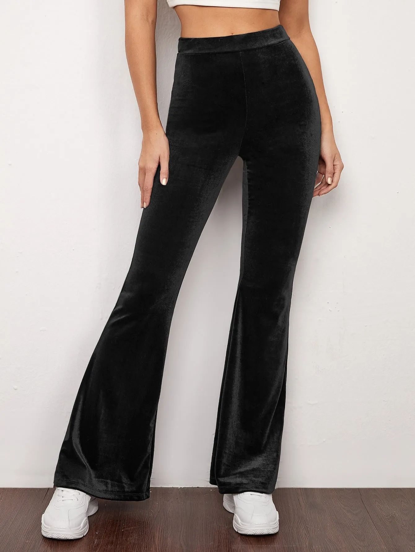 Flare Leg Velvet Pants