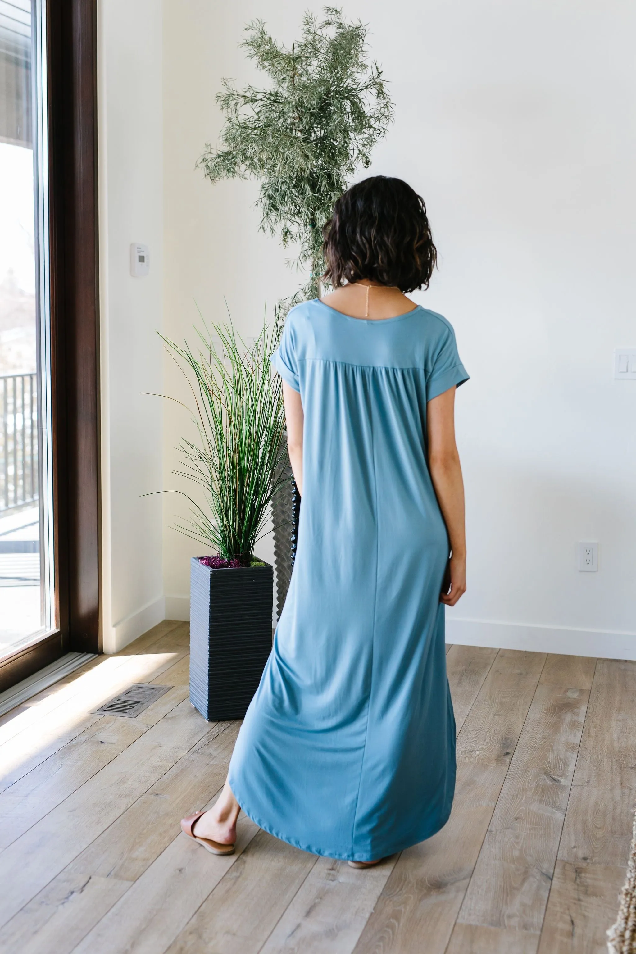 Free And Easy Maxi Dress In Chambray