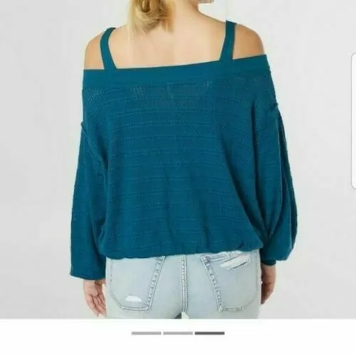 Free People Sistine Hacci Cold Shoulder Knit Top