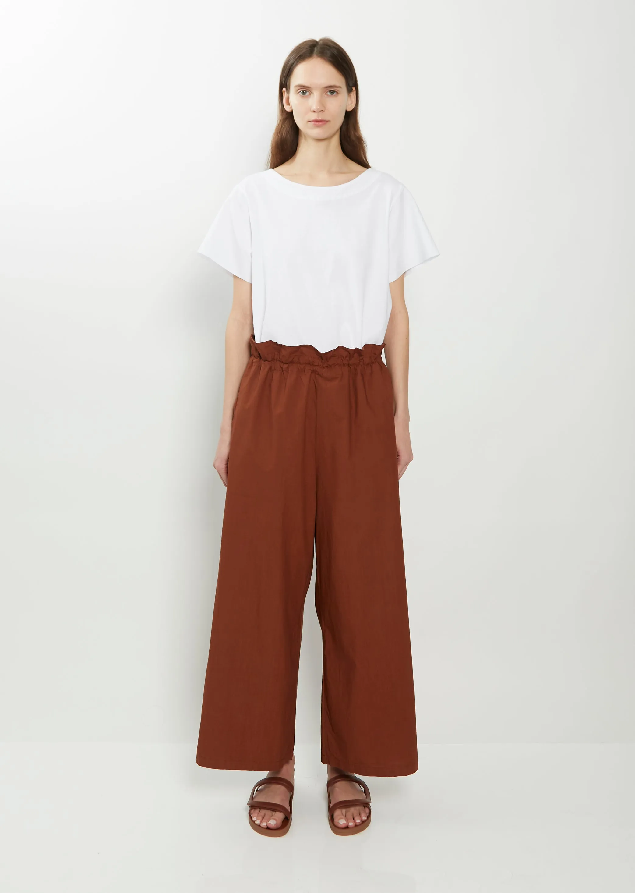 Freno Cotton Pant - Brick