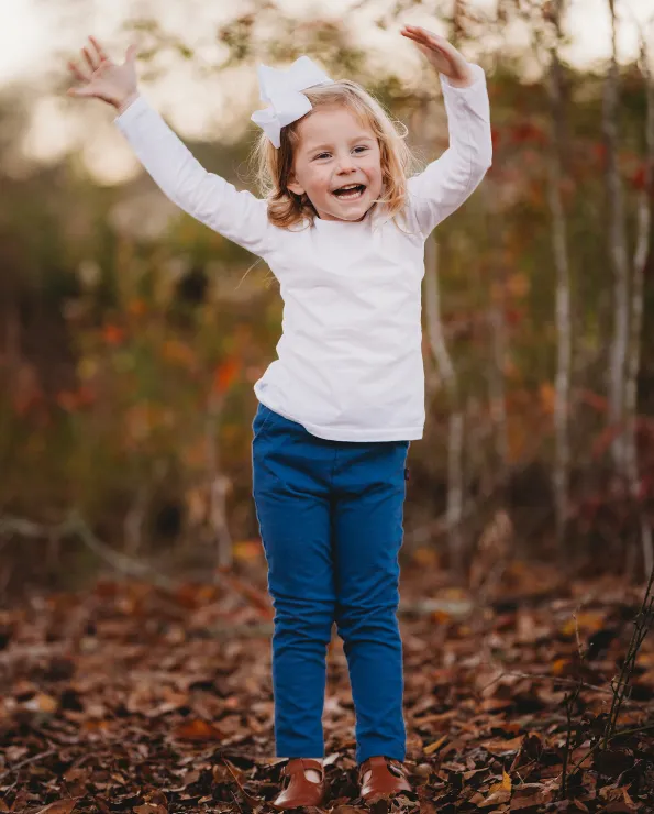 Girls Soft Cotton Jersey Long Sleeve Tee | Hot Pink