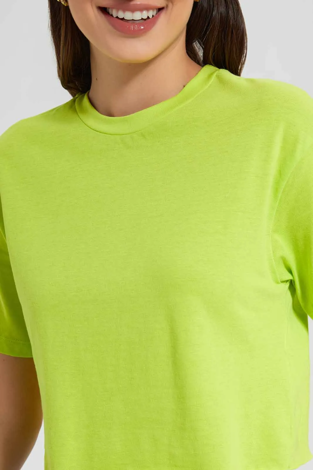 Green Cropped T-Shirt