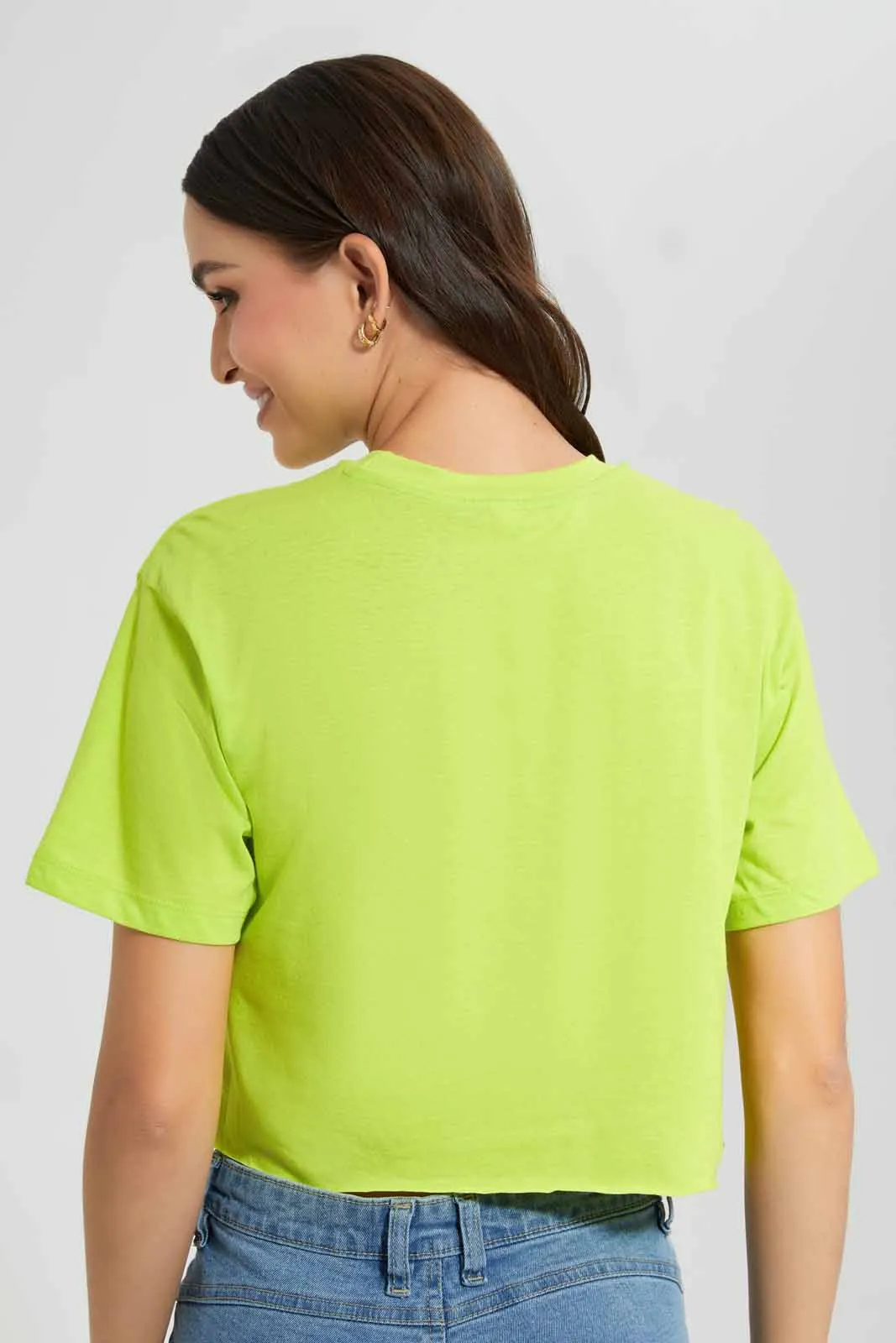 Green Cropped T-Shirt