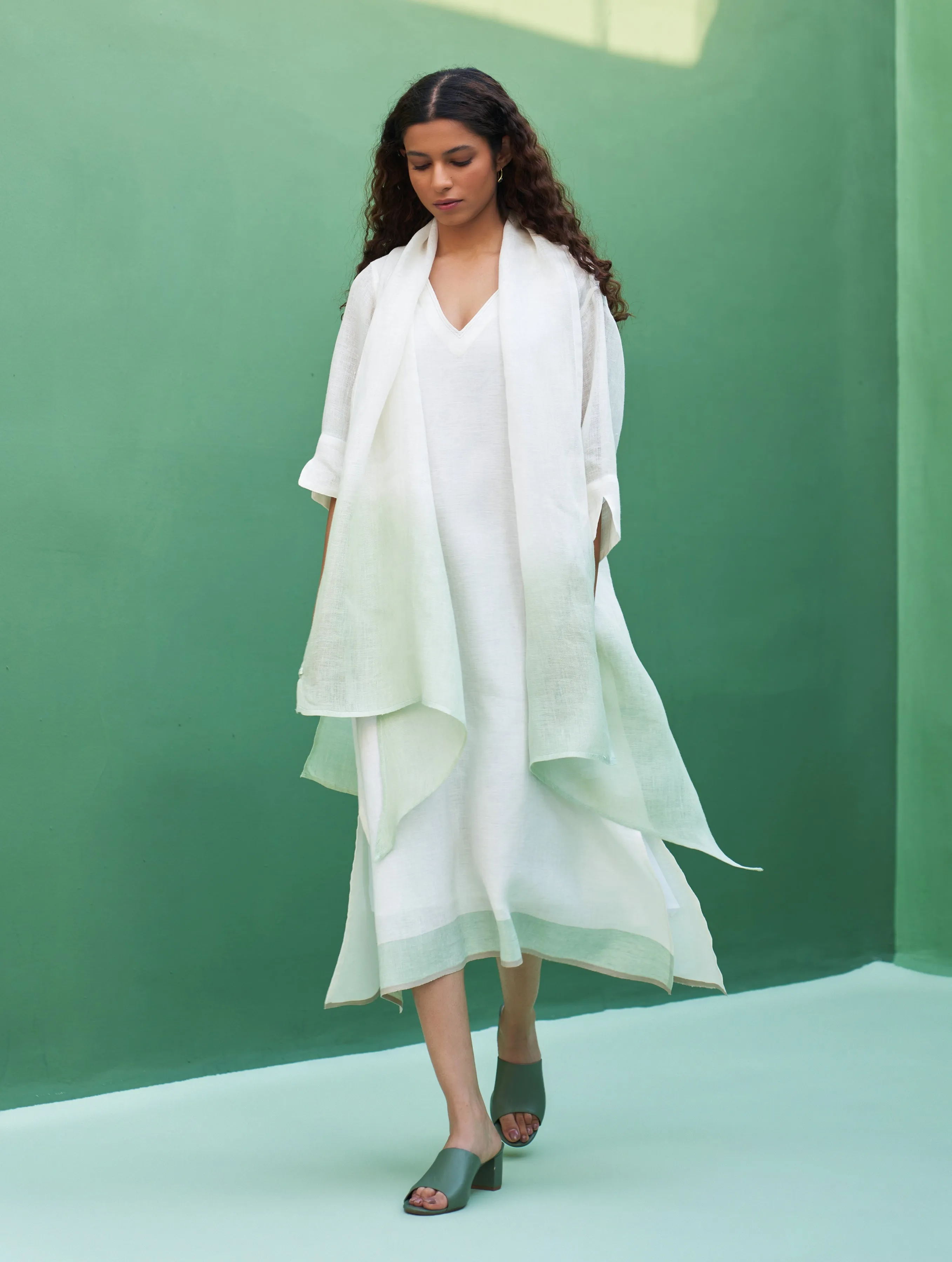 Harumi Linen Overlay - Mint