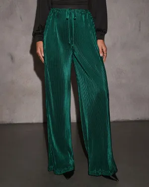 Have My Heart Satin Plisse Pants