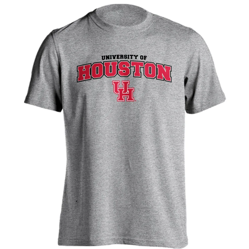 Houston Cougars Classic Arch Mascot Short Sleeve Athletic Heather T-Shirt