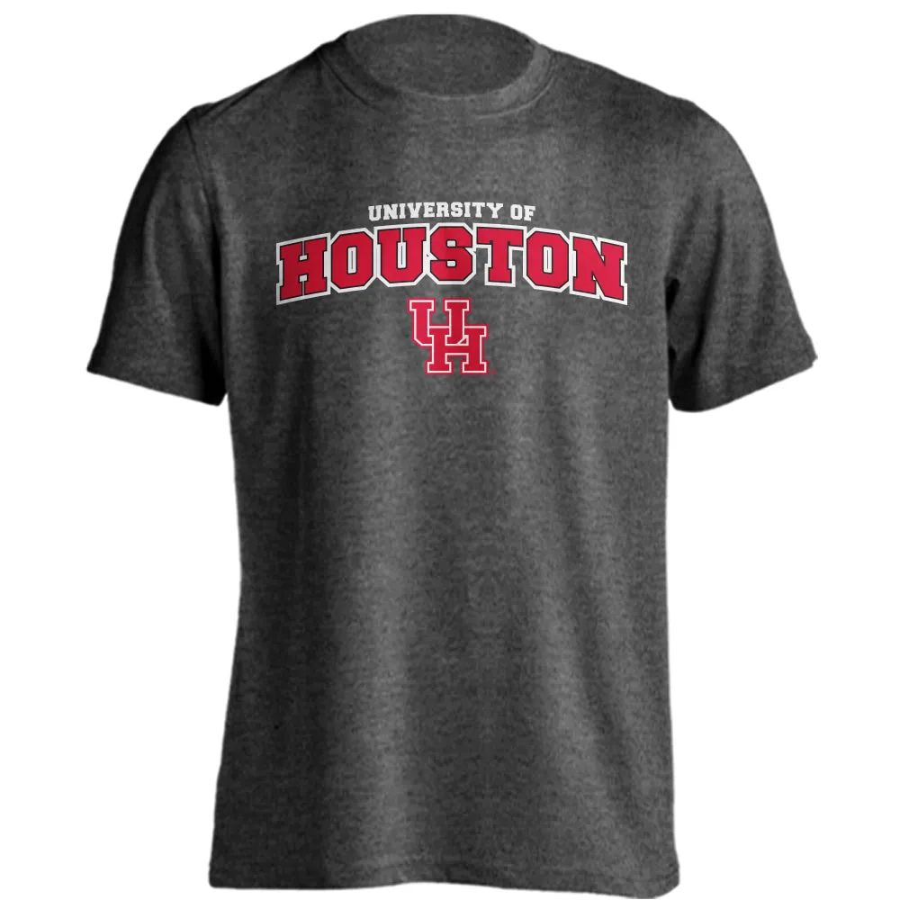 Houston Cougars Classic Arch Mascot Short Sleeve Athletic Heather T-Shirt