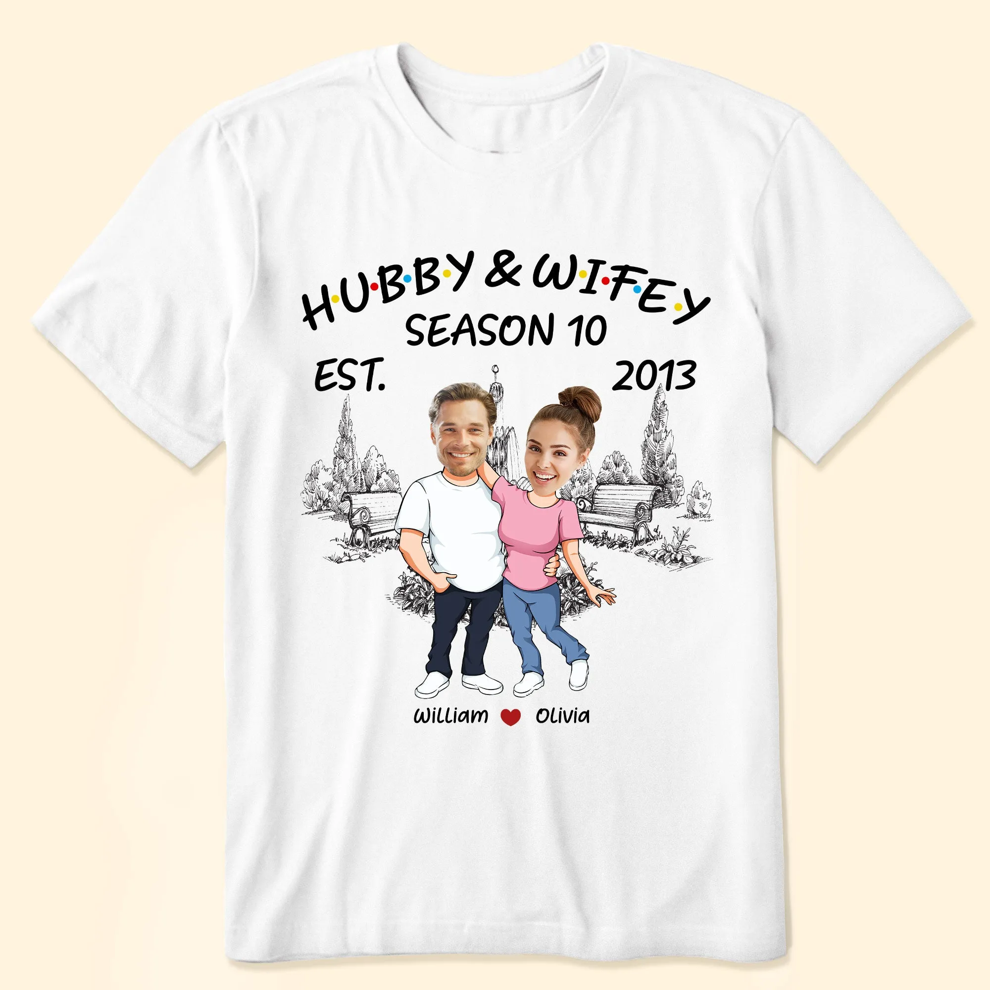 Hubby & Wifey - Personalized Photo Matching Shirt