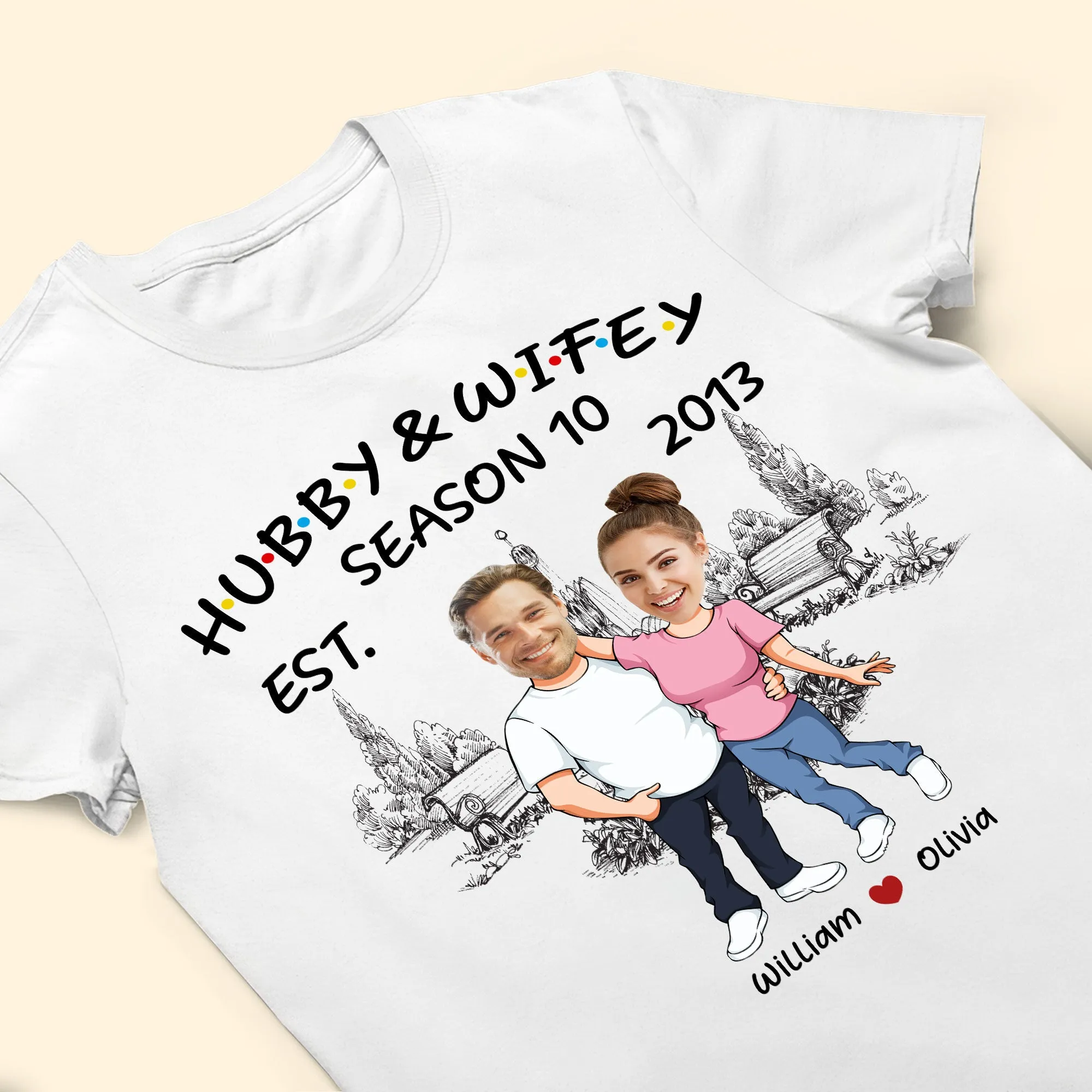 Hubby & Wifey - Personalized Photo Matching Shirt