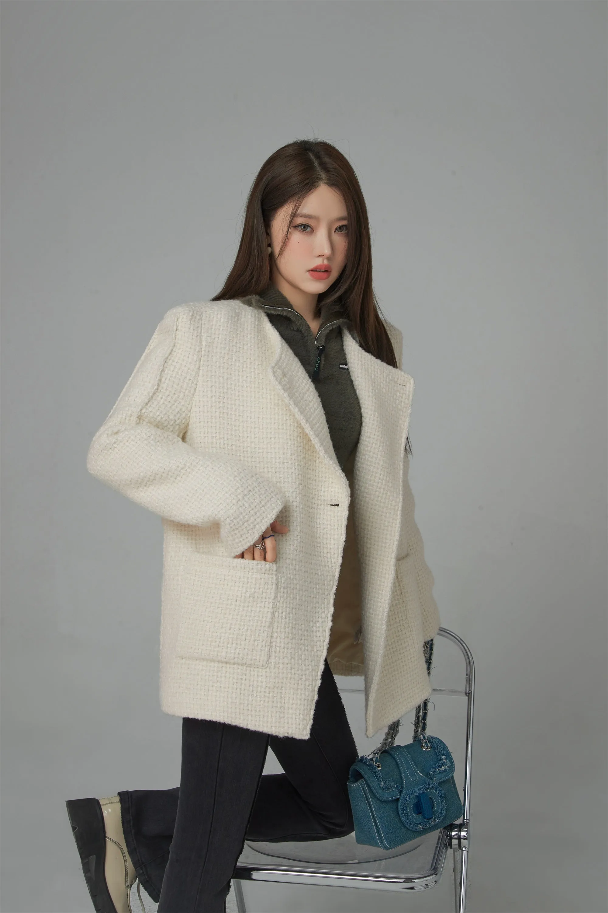 I Bloom And Grow Tweed Wool Jacket