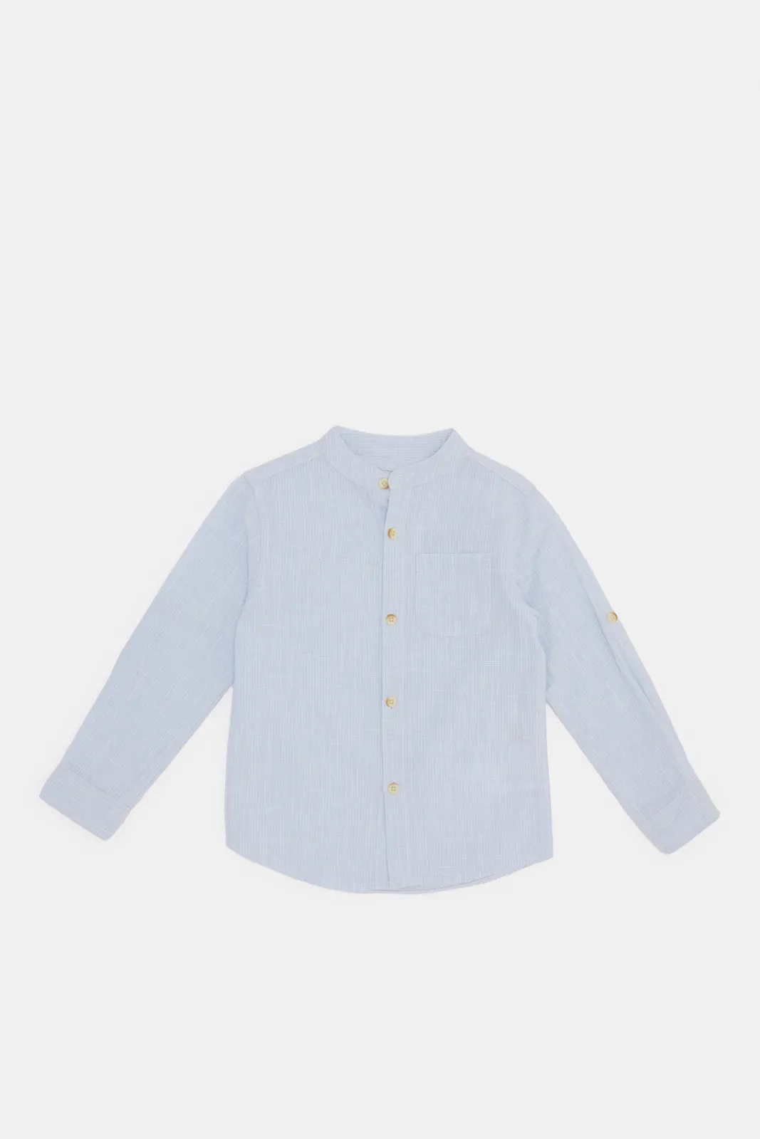 Infant Boys Blue Mandarin Kurta Shirt