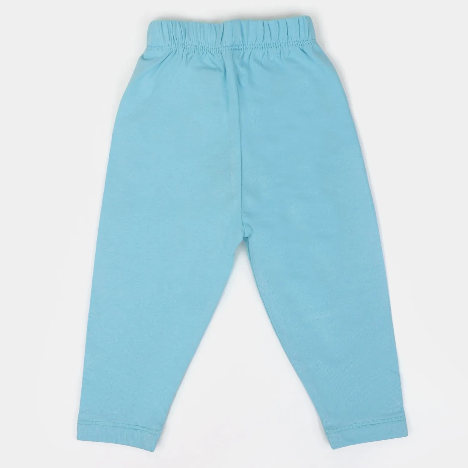 Infant Girls Jersey Plain Tights - Sky Blue