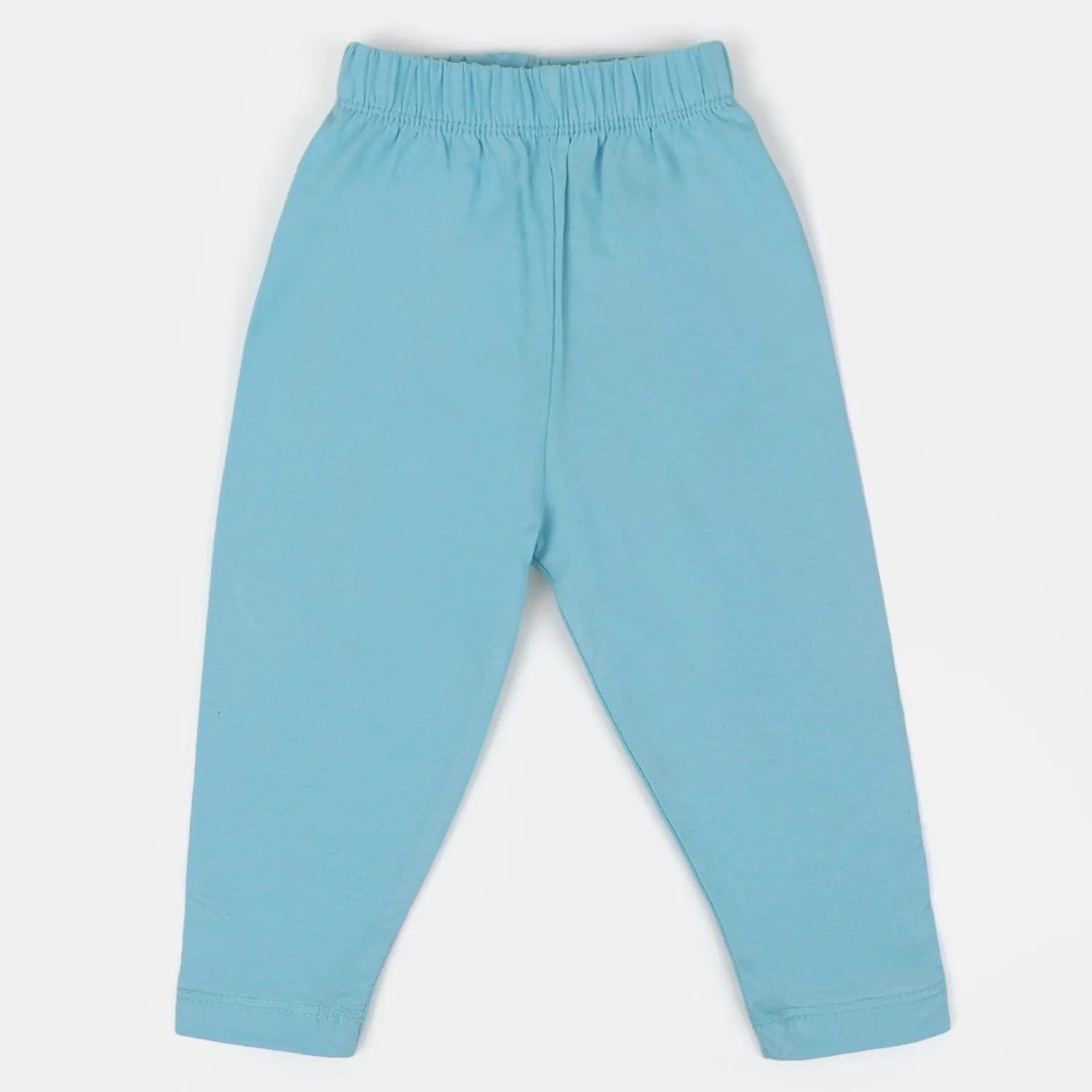 Infant Girls Jersey Plain Tights - Sky Blue