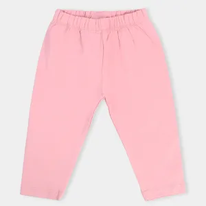 Infant Girls Lycra Jersey Plain Tights-Candy Pink