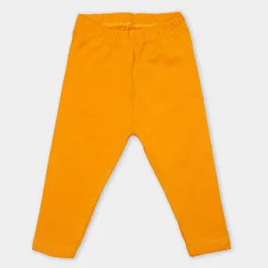 Infant Girls Plain Tights - Saffron