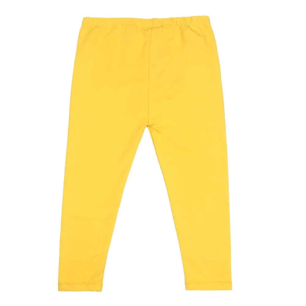 Infant Girls Plain Tights - Yellow