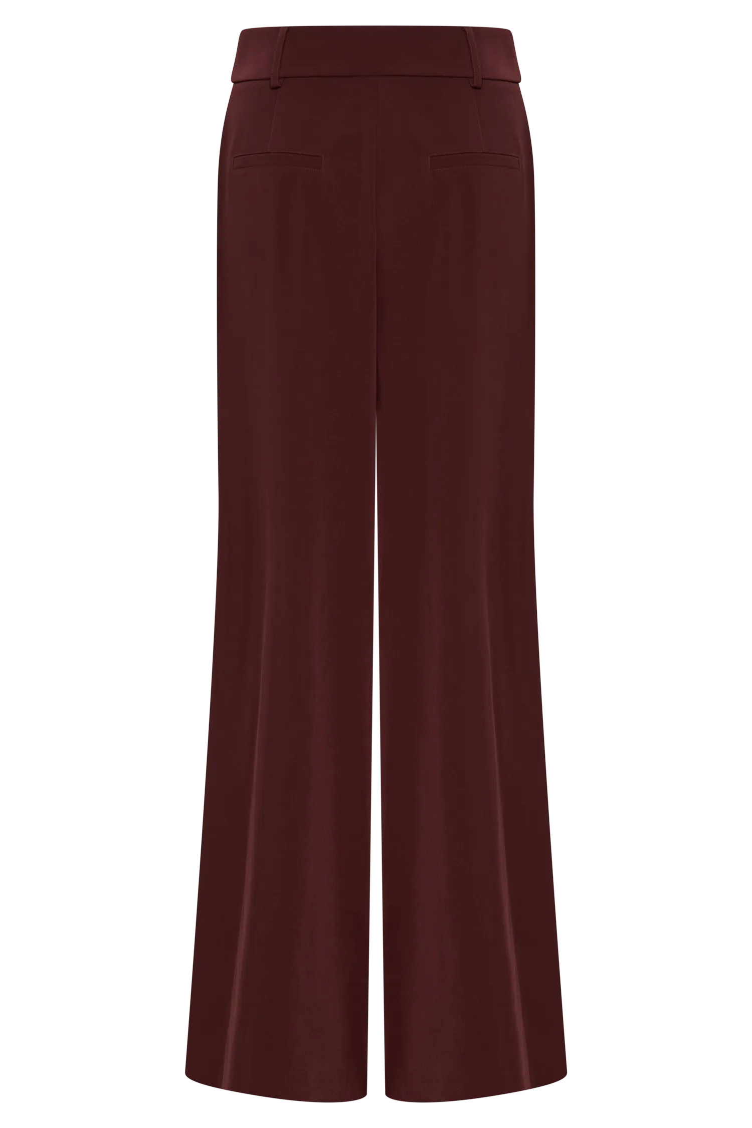 Jacqueline Pleated Wide Leg Pants - Mahogany