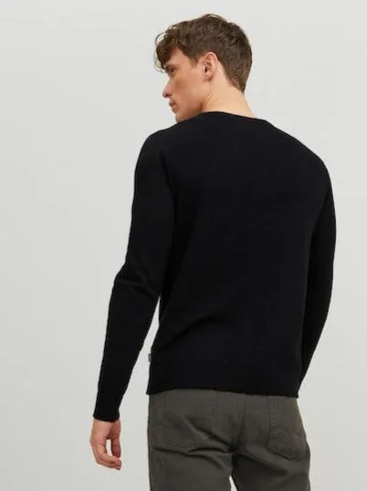 Knit Crew Neck Sweater - Black