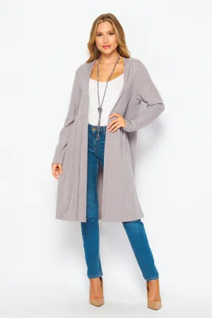 LONG HOODIE CARDIGAN