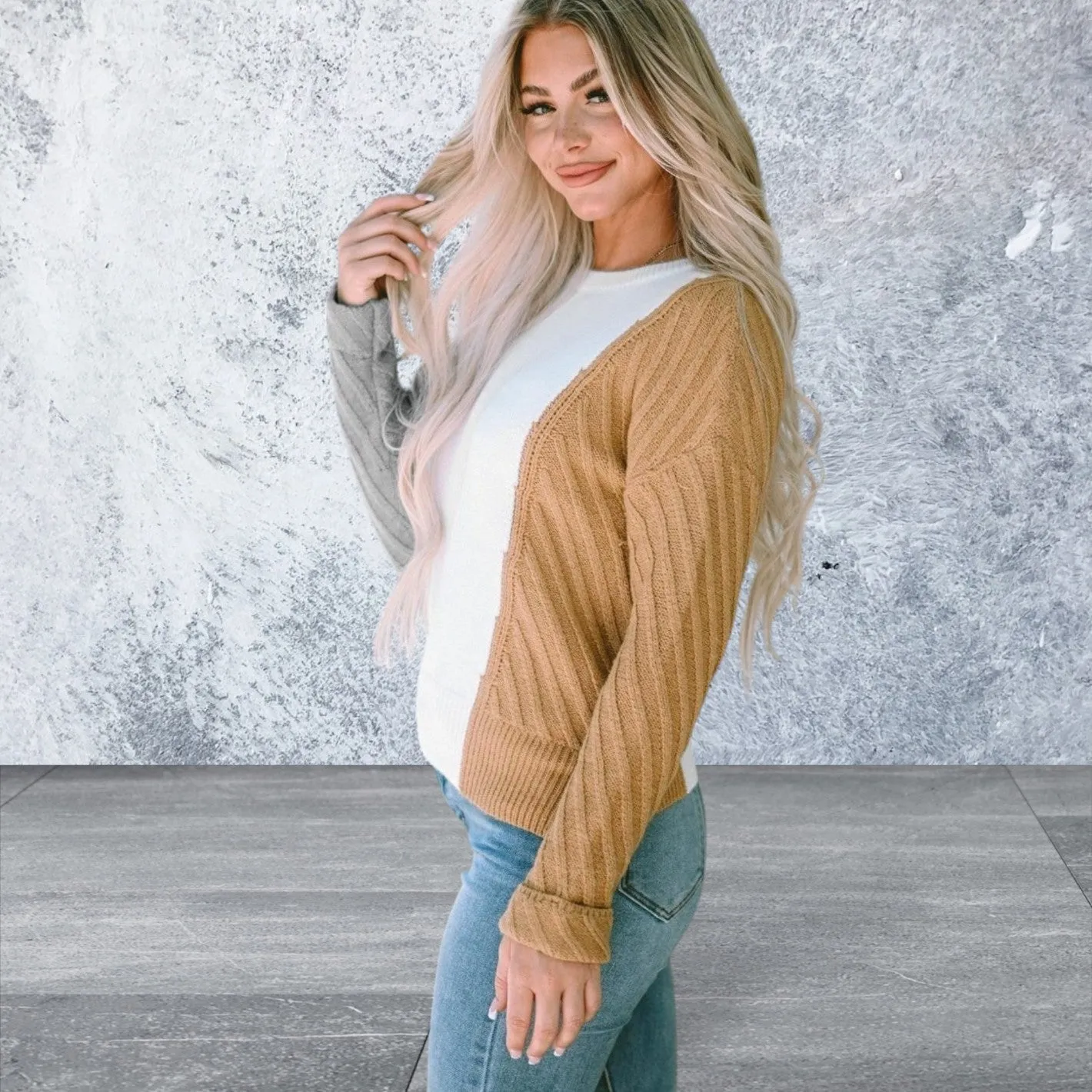 Long Sleeve Drop Shoulder Sweater