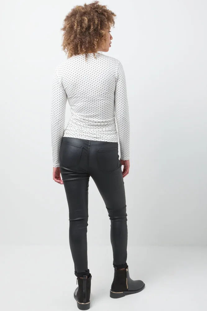 Long Sleeve Top White And Black