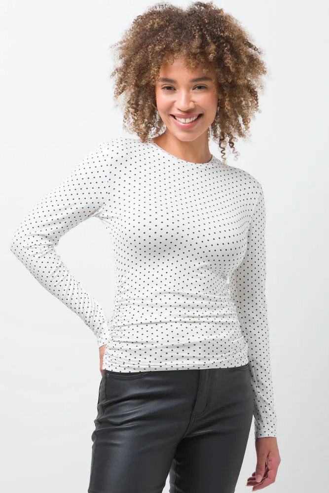 Long Sleeve Top White And Black